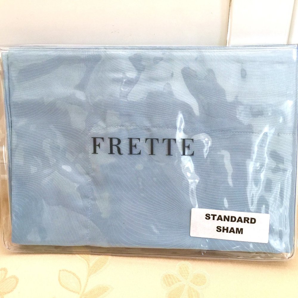 FRETTE Standard SHAM 1x Mathivet Light BLUE 20"x28" 100% Cotton Portugal NEW